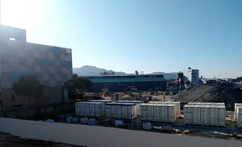 ▲「豐原反儲能自救會」指控儲能場已經興建中，但業者表示目前僅是整地階段。（圖／豐原反儲能自救會提供，2026.01.19）