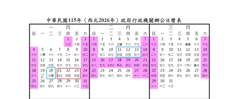 ▲明（20）日為高中以下學校的結業式，但隔（21）日一直到週五（23日）都要補課，原本的開學日2月11日則將繼續放假，連接起農曆春節假期，最終開學日將是2月23日。（圖／行政院人事總處）