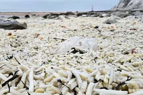 英國海灘「薯條淹腳目」居民看一片黃金傻眼：堆到76公分
