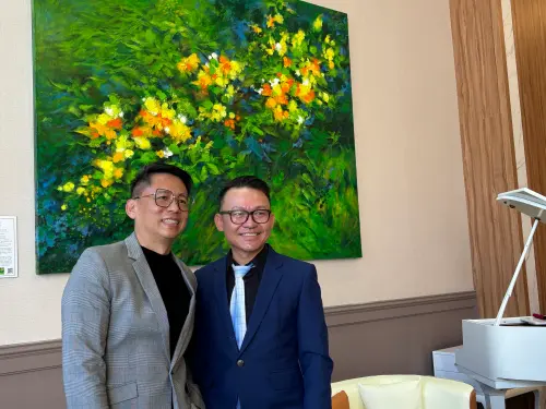 ▲「心月居」邀請名畫家曾榮泰為心月居創作專屬藝術畫作「春夜喜雨」，要以藝術的生命力，為媽咪與寶寶開啟一段美好的修復旅程。（圖／記者金武鳳攝，2026.1.19)