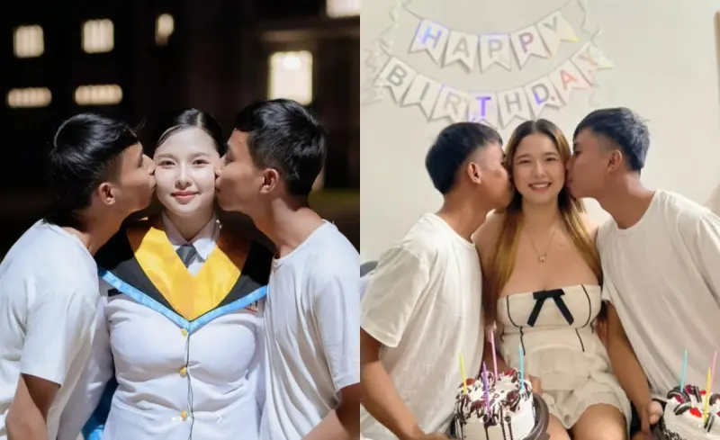 妙齡女擁二男！與雙胞胎同住　三人甜蜜生活共寢