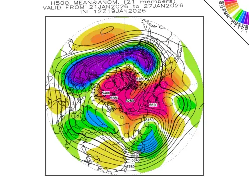 ▲阻塞高壓導致「低壓槽線」加深，加深的位置恰巧在日本、韓國附近。（圖／賈新興提供）