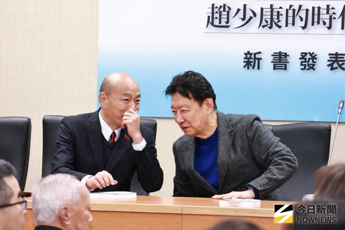 ▲立法院長韓國瑜曾力勸中廣前董事長趙少康出來選黨主席，不過他最終並未參選。（圖／記者吳翊緁攝）