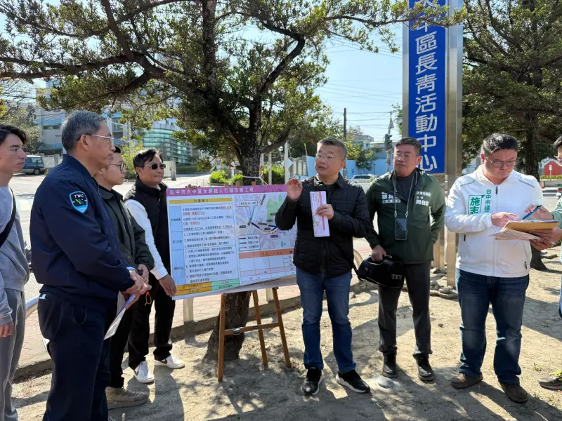 ▲立法委員蔡其昌、議員施志昌邀集相關單位等會勘，成功爭取水源路友善人行步道改善工程(圖／蔡其昌服務處提供2026.1.20)