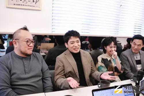 ▲夏靖庭、嚴正嵐、柯素雲、侯彥西和葉天倫今（21）日出席《大愛街二巷》記者會。（圖／吳翊緁攝）