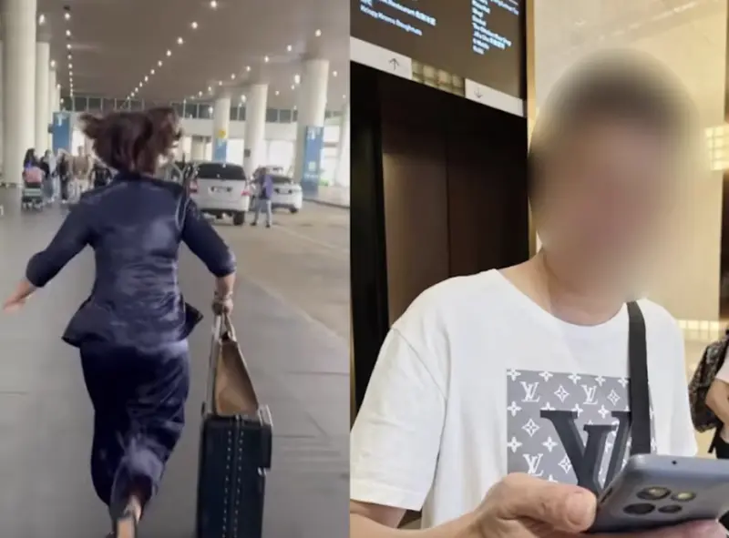 ▲馬來西亞機場出現中國人謊稱要車錢，這類人士常隨身攜帶 LV 等名牌包款，刻意營造「經濟能力良好」的形象。（圖／翻攝自臉書）