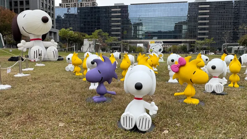▲台中市日前導入史努比國際角色IP，在市政公園多組立體裝置。（圖／NOWNEWS資料照）
