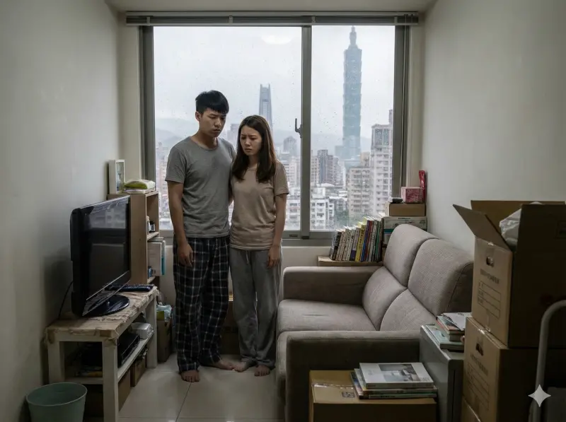 ▲千萬買房卻像住鳥籠？雙北新案公設比居高不下，2025年台北市更有許多建案公設比突破40%，民眾犧牲居住品質換取捷運生活圈已成常態。（示意圖／AI 生成）