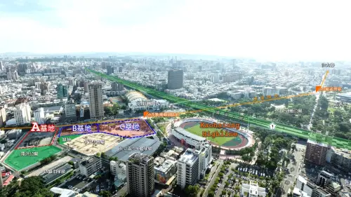 ▲O9站土地開發案共有A、B、C等3基地。A基地約1571坪，將規劃1幢2棟地上22層的複合式建築。（圖／高市府捷運局提供）