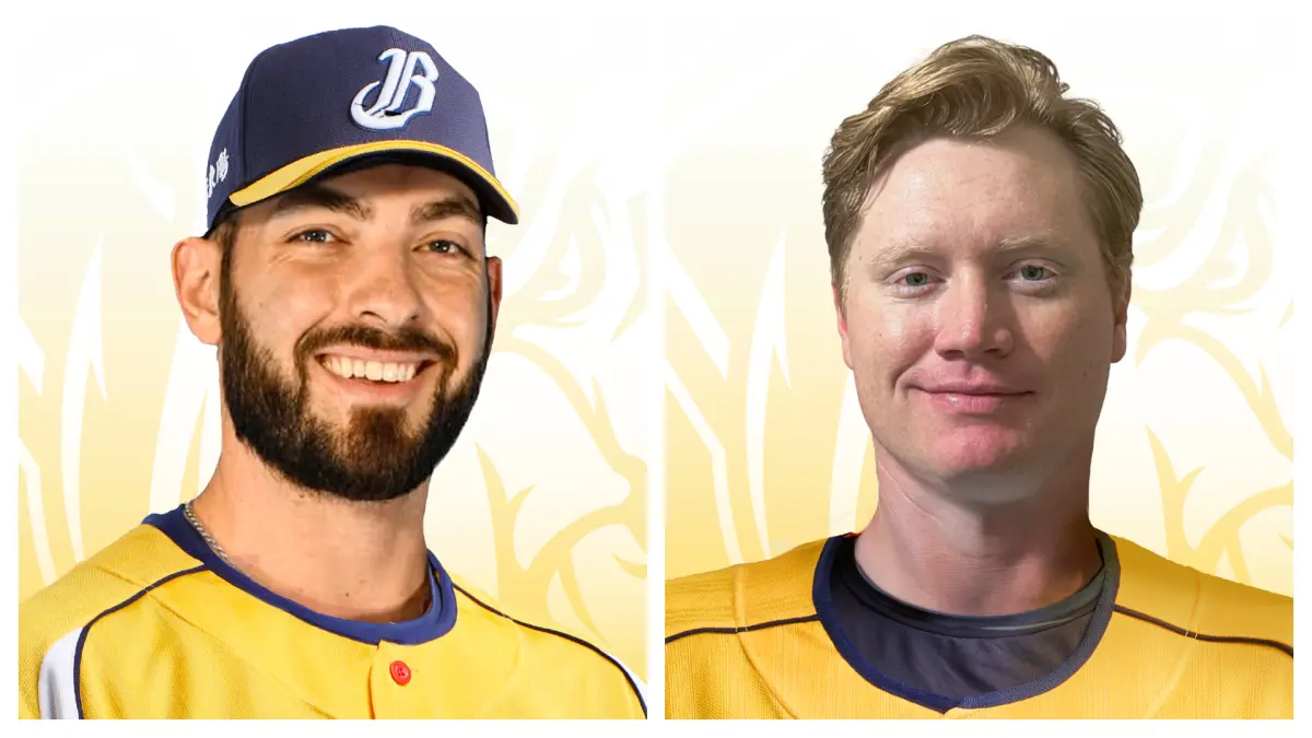 ▲中信兄弟球團今（22）日最新公告，已經與2位具備美國職棒大聯盟（MLB）資歷的右投手陶樂（Kyle Tyler）（左） 以及黎克（Nick Nelson） 完成簽約，新球季5洋投陣容也正式成形。（圖／中信兄弟提供）
