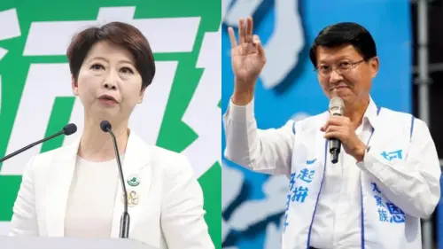 ▲台南市長之戰，由民進黨陳亭妃正面迎戰國民黨謝龍介。（圖／記者葉政勳攝、翻攝自謝龍介臉書）