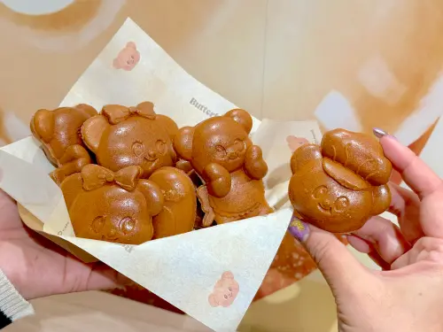 ▲超萌必吃「Butterbear造型雞蛋糕」。（圖／記者蕭涵云攝）