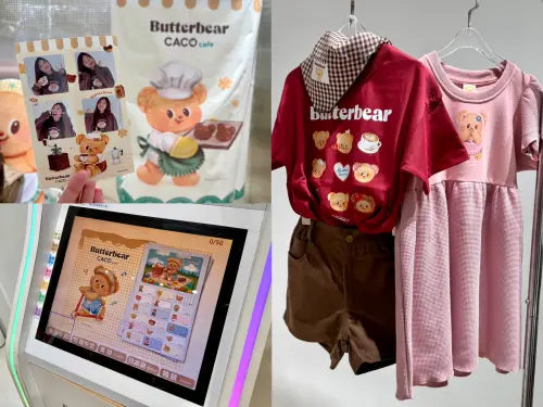 ▲現場還有Butterbear奶油小熊拍貼機、姓名貼紙可體驗。（圖／記者蕭涵云攝）