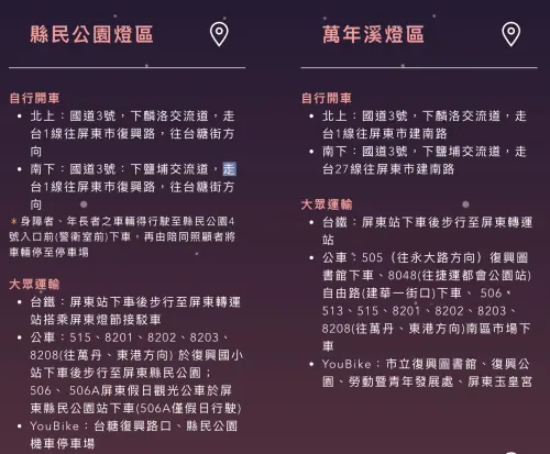 ▲「2026屏東燈節」交通資訊（圖／翻攝屏東燈節官網https://www.amazing-pingtung.com/ptlf）