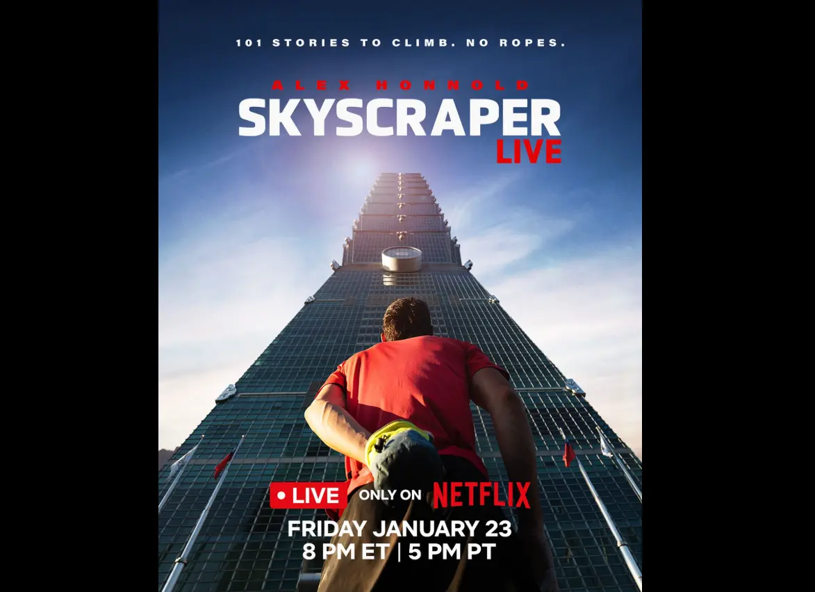▲2018年奧斯卡金像獎最佳紀錄片《赤手登峰》的主角、美國著名攀岩家艾力克斯·霍諾德（Alex Honnold）24日將挑戰攀登台北101大樓，在完全沒有繩索保護的情況下，徒手攀登508公尺高的101，且由Netflix全程轉播。（圖／翻攝Alex Honnold臉書）
