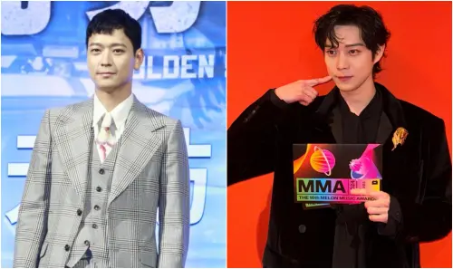 ▲姜棟元（左）和金永大（右）的臥蠶以及薄唇根本一模一樣。（圖／NOWNEWS資料照、IG@youngdae0302）