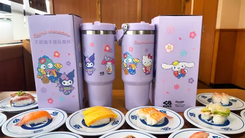 ▲網友敲碗成功！「三麗鷗家族加價購不鏽鋼手提吸管杯」加碼回歸。（圖／藏壽司kurasushi.tw）