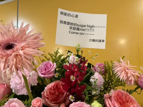 ▲楊謹華祝賀王心凌演出成功，同時幽默表示自己很缺糖，需要王心凌的全糖。（圖／記者李欣恬攝影）