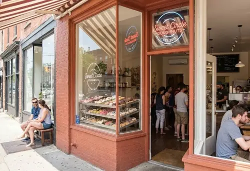 ▲一名媽媽帶6歲小孩前往甜甜圈店外帶，結果遭到店家以不接待12歲以下兒童拒絕，在社群引爆討論。（示意圖非當事店家/Gemini AI/記者張嘉哲監製）