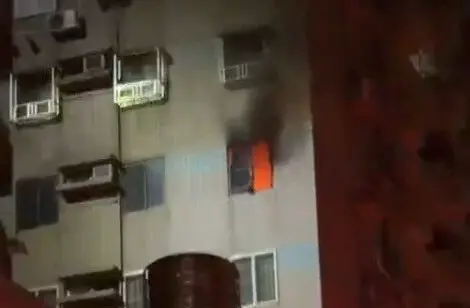 台南永康17層住宅深夜火警!7樓臥室突起火 72歲老婦嗆傷送醫