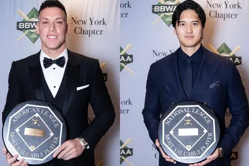 ▲洋基隊長賈吉（Aaron Judge）直言他和大谷翔平之間的交手並非宿敵之戰。（圖／翻攝自MLB官方X）