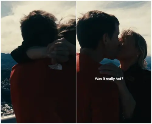 ▲霍諾德（左）跟老婆（右）一見面就緊緊擁抱，更不顧鏡頭放閃親親。（圖／IG@netflix）