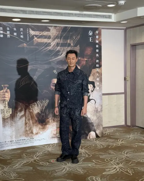 ▲林峯（如圖）來台宣傳《尋秦記》，表示自己因為懼高症，可能沒辦法當燈光師與武行。（圖／記者蘇詠智攝）