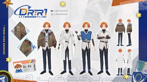 ▲「厭世醫師阿萬」使用「寶藍色」與「白色」作為主視覺，能夠與醫療做連結，此外加入「橘色」、「黃色」來打破醫師的嚴肅形象。（圖／翻攝自X@drlifesucks）