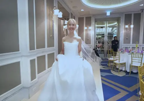 ▲Lulu婚禮進場時，有迪士尼《木偶奇遇記》經典主題曲作為搭配。（圖／記者蘇詠智攝）