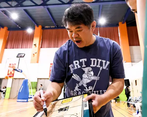 ▲U12明星賽綠隊總教練賴信宏來自台北信義國中。（圖／U19籃球聯盟提供）