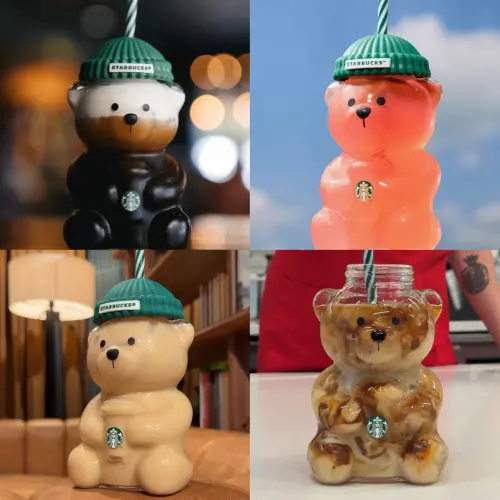 ▲星巴克Bearista小熊玻璃TOGO冷水杯全球爆紅，台灣1月28日開賣。（圖／星巴克starbucks.com）