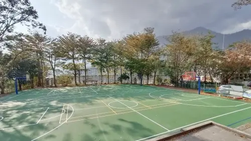 ▲ 「多功能綜合球場」採用高耐磨材質，不僅能抵抗高海拔強紫外線，更具備優良的排水功能，能承受強降雨考驗。球場色彩融合布農族圖騰特色，將成為學生體能培訓及社區活動的核心。（圖／高市府教育局提供）