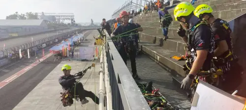 ▲賽事首日即是純體能極限考驗，隨後進入高強度情境模擬與高空繩索操作。（圖/記者鄧力軍翻攝）