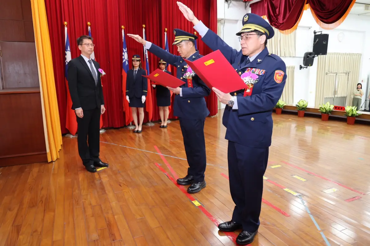 ▲屏東縣警局卸新任屏東分局長及潮州分局長聯合交接典禮。（圖／屏東縣警局提供）