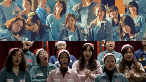 ▲《陽光女子合唱團》原作是2010年的韓國神作《美麗的聲音》（下），都是講述女子監獄裡的辛酸與感人故事，當年票房賣破6億台幣。（圖／《하모니》Naver劇照、《陽光女子合唱團》臉書）