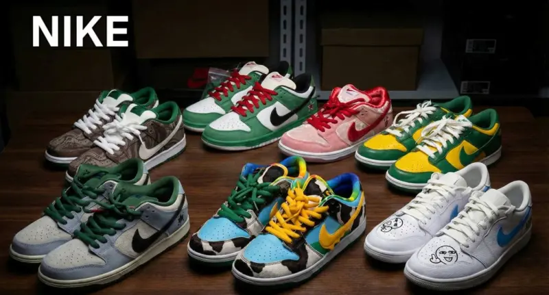    ▲士林分署拍賣太子集團案多雙二手NIKE球鞋。（圖／記者林梵墨翻攝）  