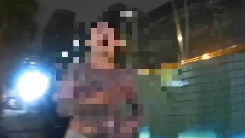 ▲新北市板橋區一名駕駛小客車的26歲陳姓男子，昨（26日）不滿腳踏車穿越路口太慢爆發爭執。（圖／翻攝畫面）