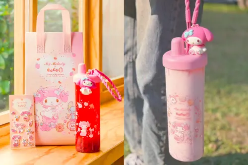 ▲CoCo超可愛「美樂蒂立體公仔吊飾Tritan環保杯」，開賣一天幾乎秒殺。（圖／CoCo都可cocofreshtea.ca）