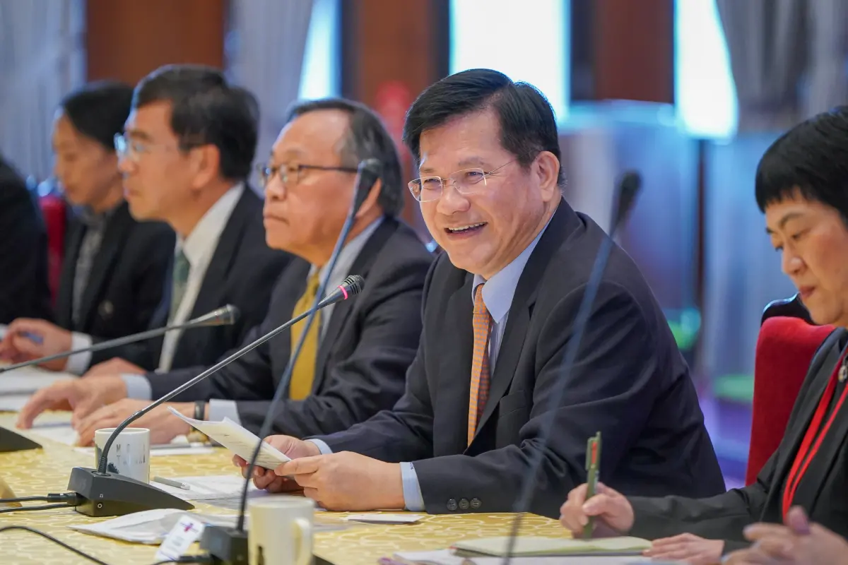 ▲外交部長林佳龍接待USTBC訪團，盼以「台灣模式」打造台美經貿合作聯合艦隊。（圖／外交部提供）