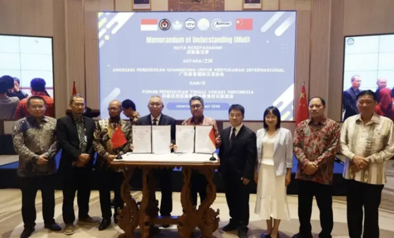 ▲印尼攜手中國推動職業教育合作，透過交換與實習培育一萬名技術人才。（圖／翻攝自ANTARA）