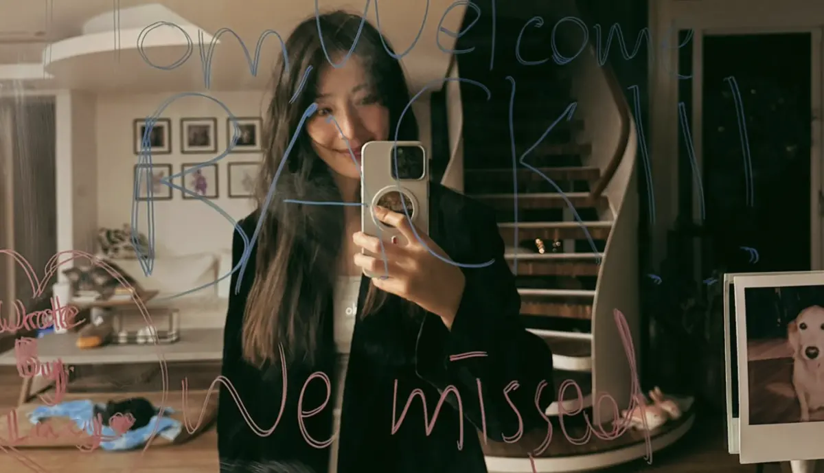 ▲隋棠快閃澳洲，為了想趕快見到家人搭了紅眼班機回台，進家門看到女兒在鏡子上寫「妳的花園一切都很好哦」讓她超感動。（圖／翻攝自隋棠臉書）