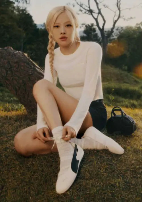 ▲PUMA在2024年邀請BLACKPINK Rosé（朴彩英）擔任全球品牌大使，還參與鞋款設計，讓PUMA在潮鞋圈攻佔一席之地。（圖／PUMA）