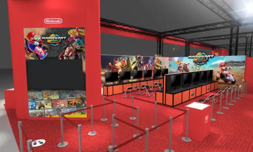▲任天堂今年電玩展超過去年規模，設置超過120台的遊戲試玩台，提供35款以上遊戲的體驗活動。（圖／任天堂提供）
