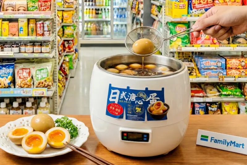 ▲全家茶葉蛋區大升級，首推「用撈的」日式溏心蛋，25元爆汁開吃，限時8折嚐鮮。（圖／全家family.com.tw）