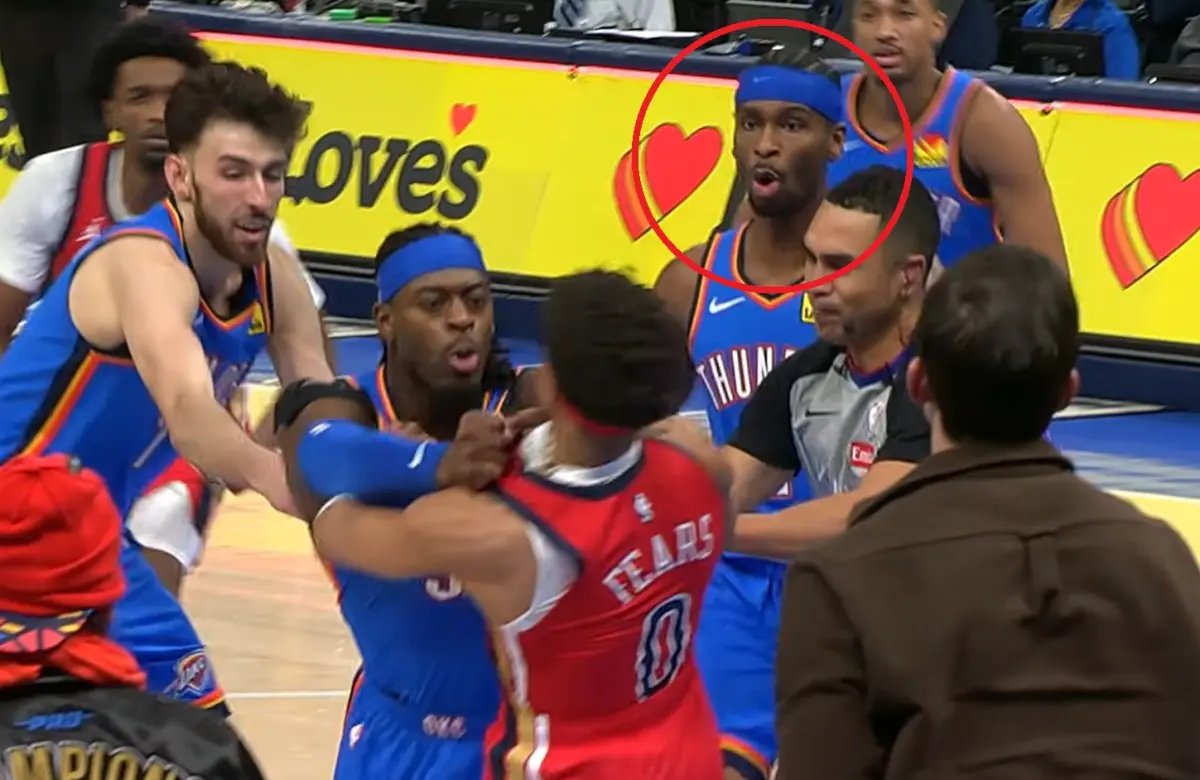 雷霆VS鵜鶘賽後衝突成焦點 SGA淡定轉驚訝