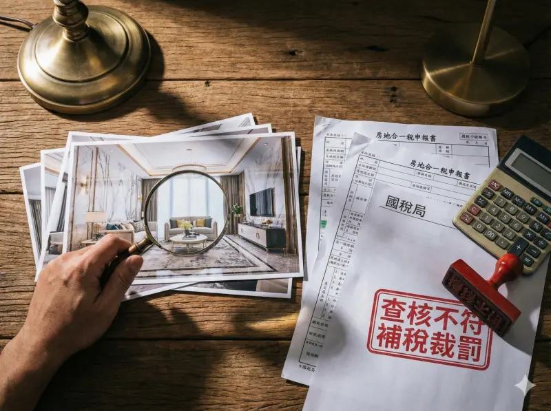 ▲國稅局嚴查房地合一稅修繕成本，僅憑「網路裝潢美照」卻無實質金流與憑證，恐遭剔除並面臨補稅加重罰。（示意圖／由 AI 生成）