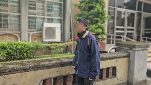 ▲駱姓男子對記者表示，無法負擔11名受害者提出的求償金額，他還有很多債務，出庭主要想跟被害人道歉。（圖／記者劉松霖攝）