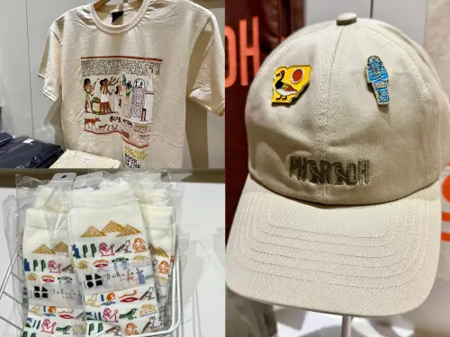 ▲個人穿戴配件有T恤、帽款與襪子。（圖／記者蕭涵云攝）