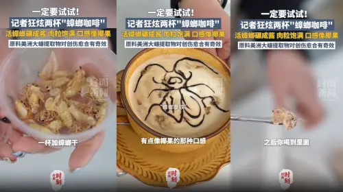 口感像椰果！中國養殖場推「蟑螂醬、蟑螂脆脆」咖啡味道曝
