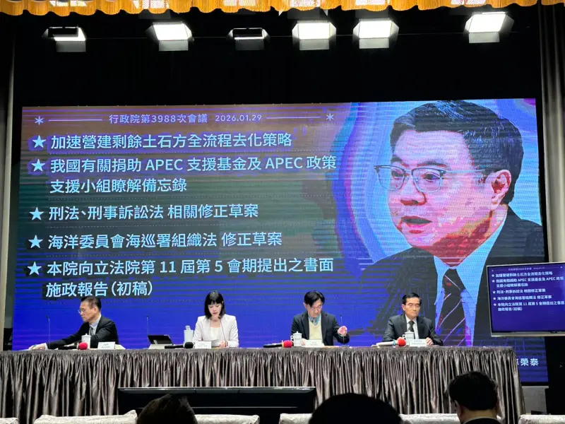 ▲卓榮泰日前發文恭賀霍諾德成功登上「台灣101」惹議，行政院發言人李慧芝表示，101是台灣地標，這是大家的共識無需多做解釋。（圖／記者陳威叡攝，2026.01.29）